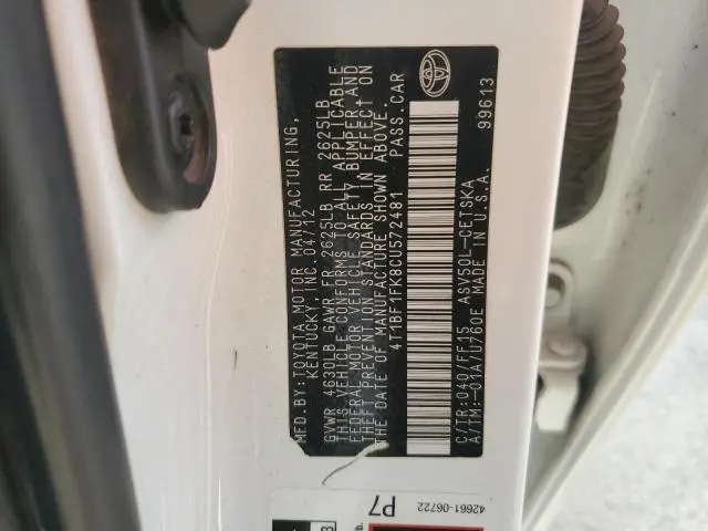 2012 TOYOTA CAMRY BASE