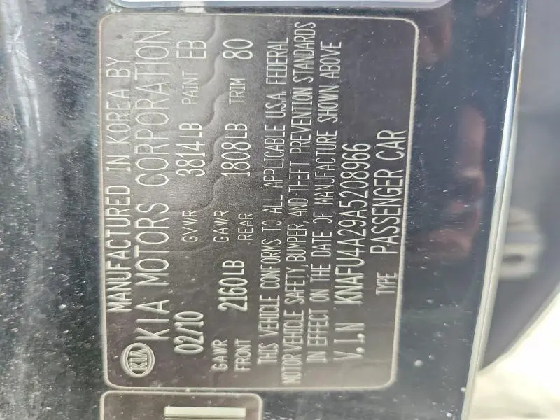 2010 KIA FORTE EX  