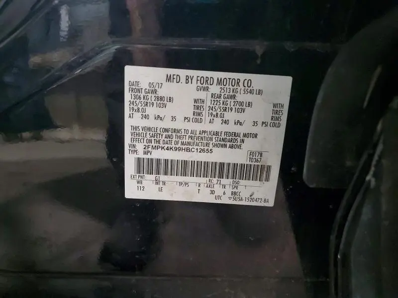 2017 FORD EDGE TITANIUM  