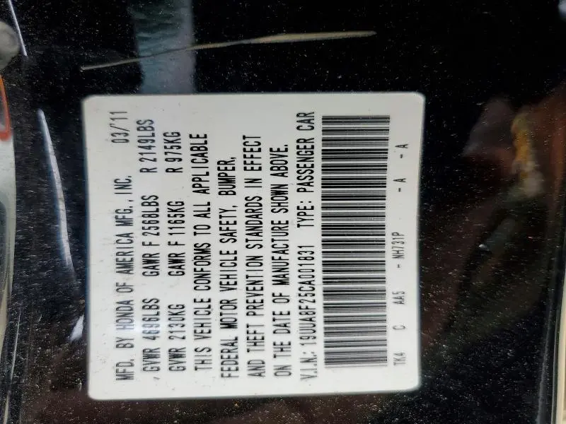 2012 ACURA TL   