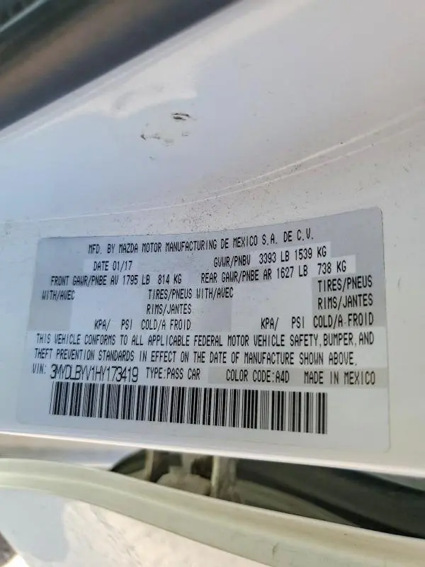 2017 TOYOTA YARIS IA BASE  