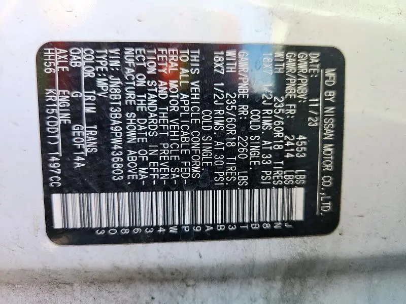 2023 NISSAN ROGUE SV  