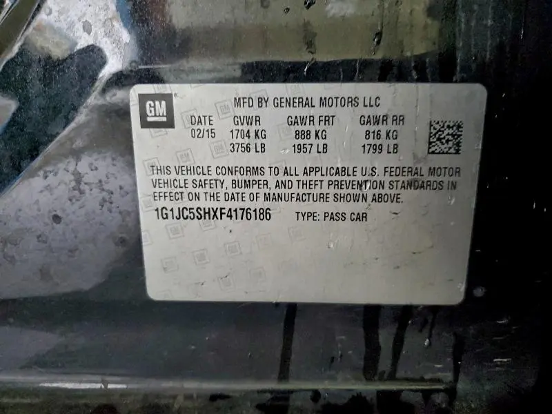 2015 CHEVROLET SONIC LT  