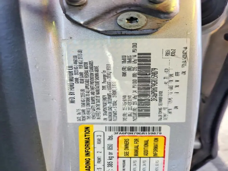 2016 FORD FUSION SE  