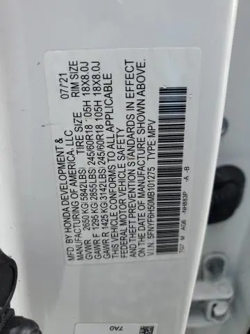 2021 HONDA PILOT EXL