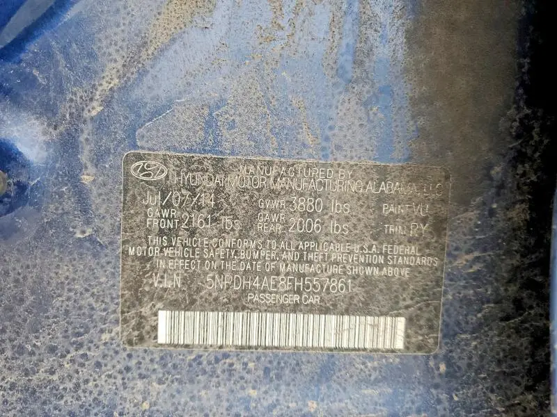 2015 HYUNDAI ELANTRA SE  