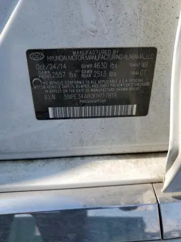 2015 HYUNDAI SONATA SPORT  