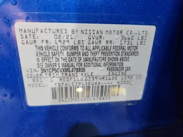 2021 NISSAN KICKS SV  