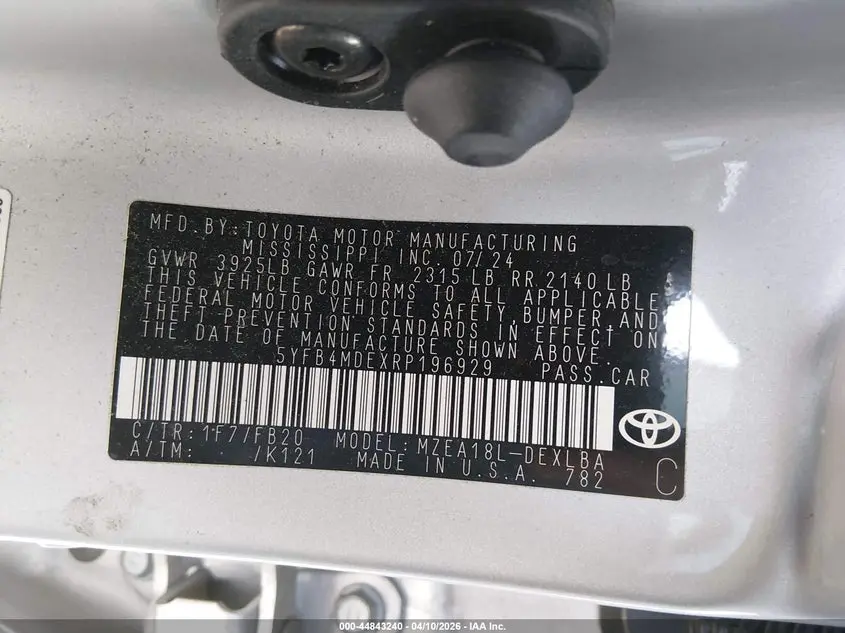 2024 TOYOTA COROLLA LE
