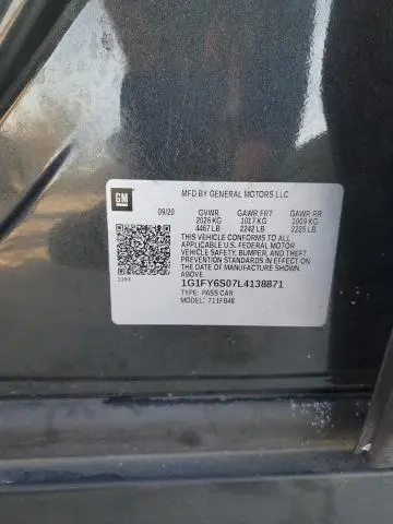 2020 CHEVROLET BOLT EV LT