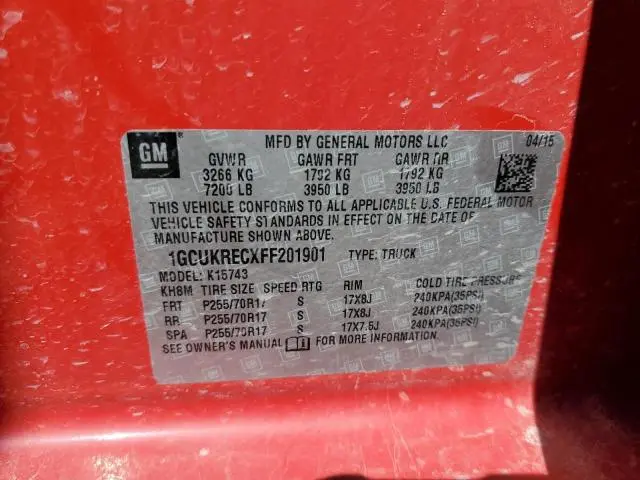 2015 CHEVROLET SILVERADO K1500 LT  