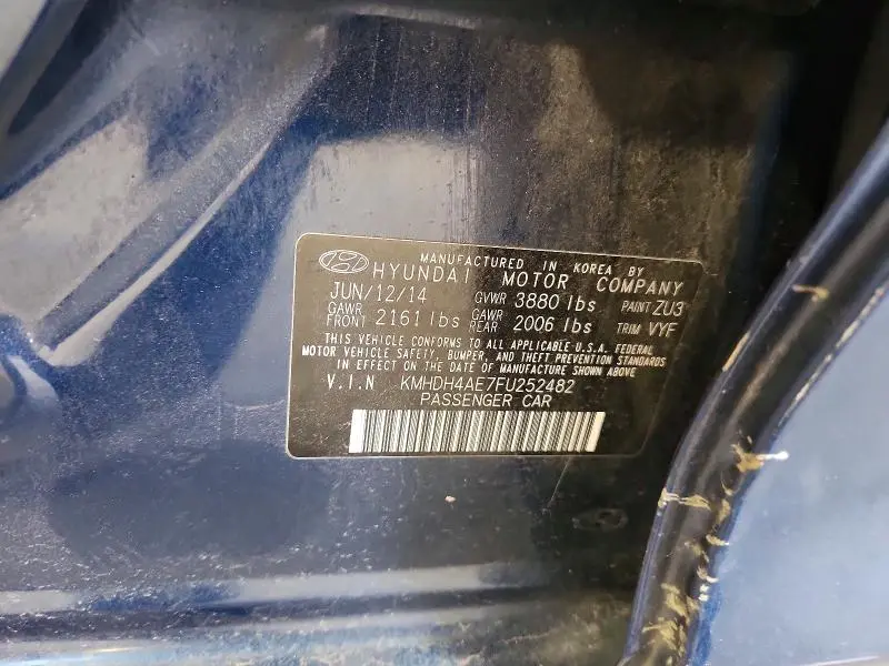 2015 HYUNDAI ELANTRA SE  
