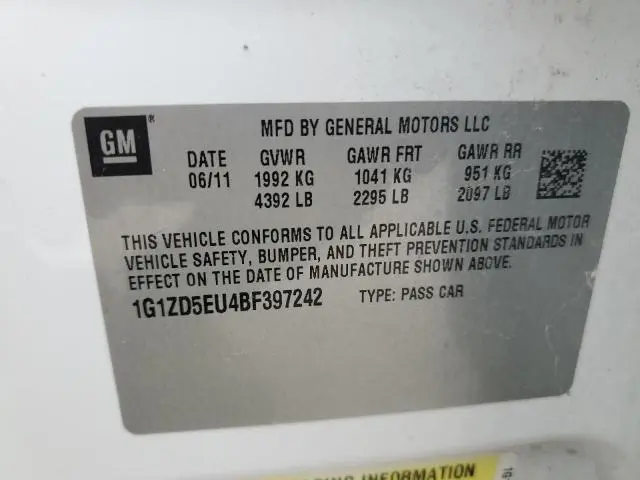 2011 CHEVROLET MALIBU 2LT  