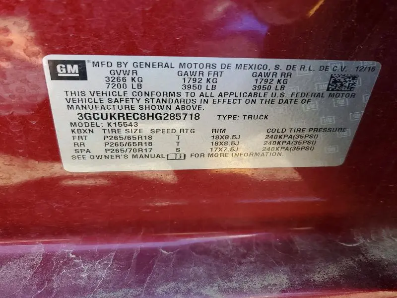 2017 CHEVROLET SILVERADO K1500 LT  