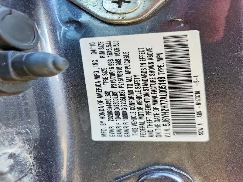 2010 HONDA ELEMENT EX  