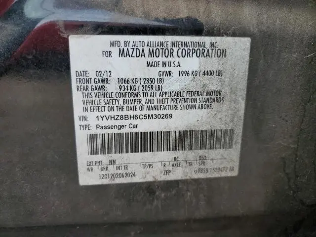 2012 MAZDA 6 I