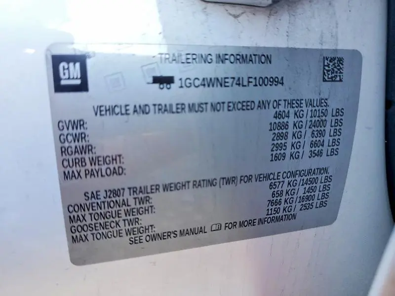 2020 CHEVROLET SILVERADO C2500 HEAVY DUTY LT  