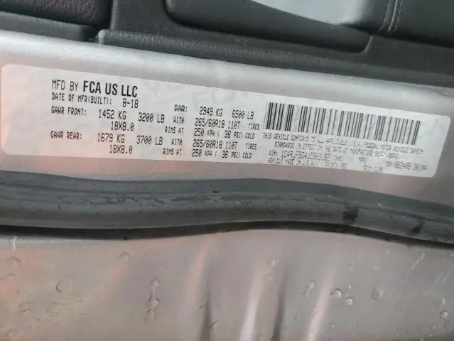 2018 JEEP GRAND CHEROKEE LIMITED  