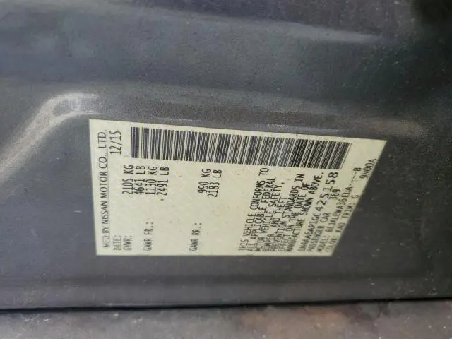 2016 NISSAN MAXIMA 3.5S  