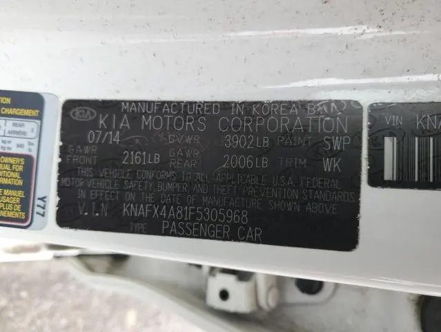 2015 KIA FORTE EX