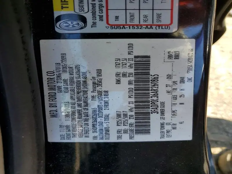 2010 FORD FUSION HYBRID  