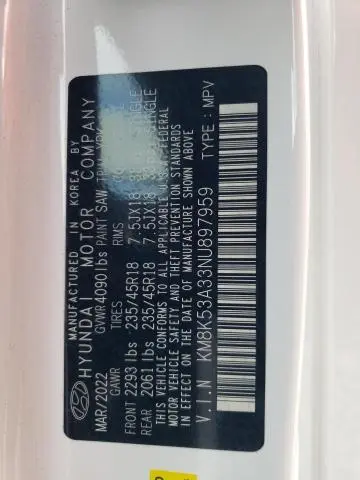 2022 HYUNDAI KONA LIMITED