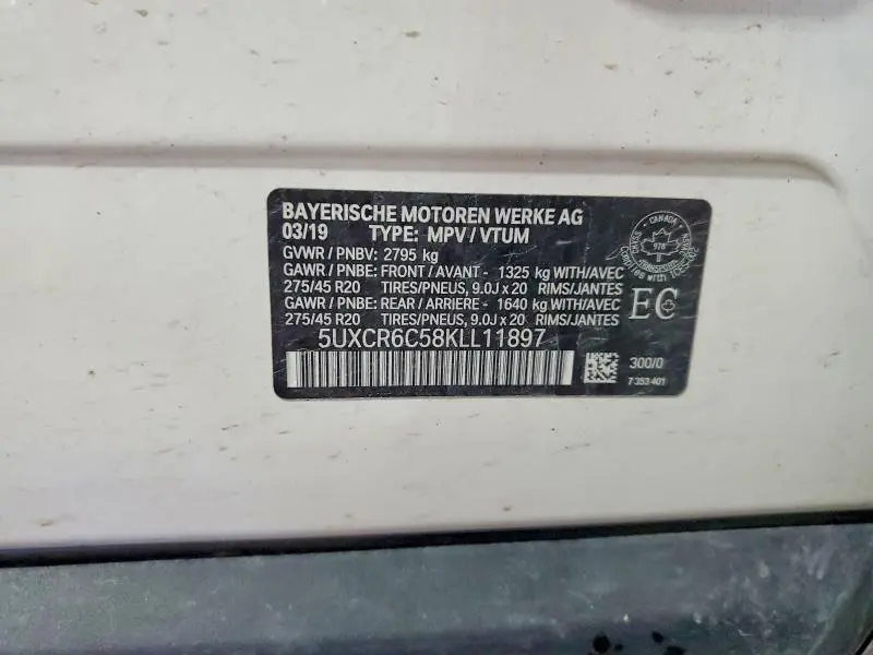 2019 BMW X5 XDRIVE40I  