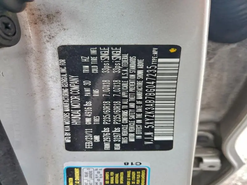 2011 HYUNDAI SANTA FE LIMITED  