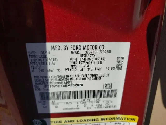 2014 FORD F150 SUPERCREW  