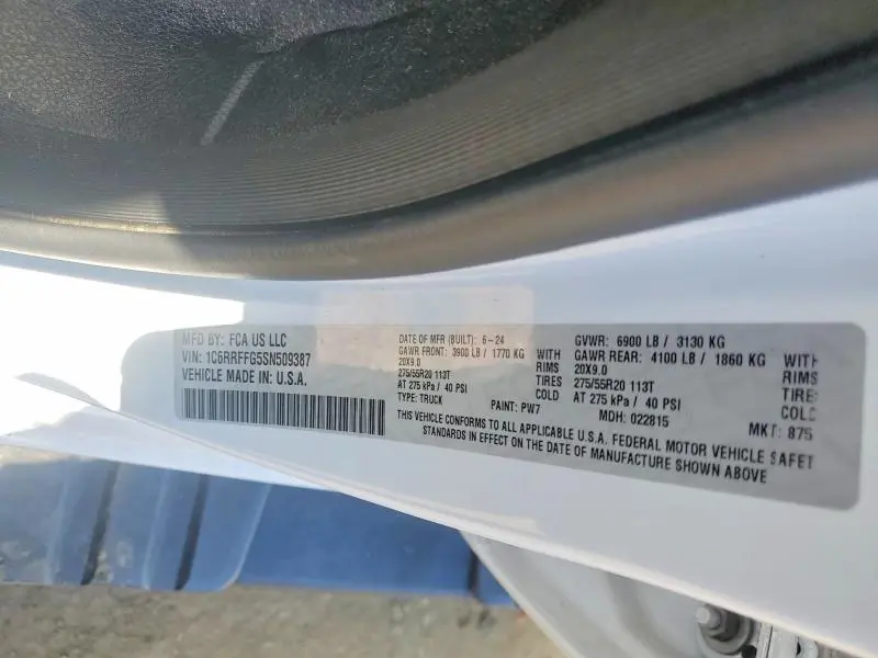 2025 RAM 1500 BIG HORN/LONE STAR  