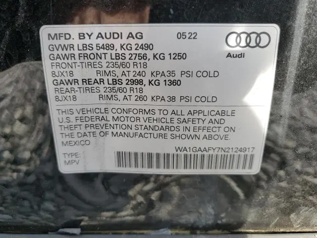 2022 AUDI Q5 PREMIUM 45  