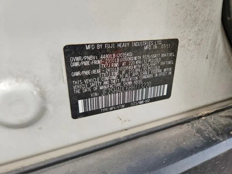 2011 SUBARU FORESTER 2.5X PREMIUM  
