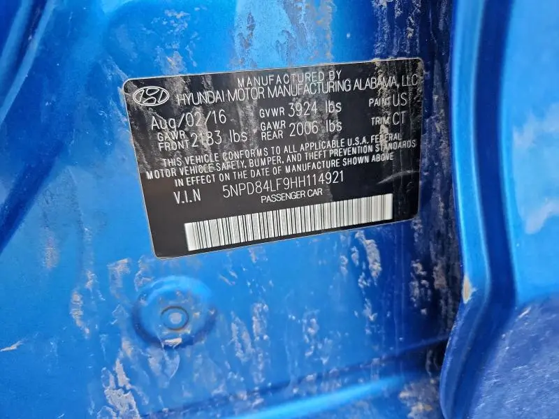 2017 HYUNDAI ELANTRA SE  