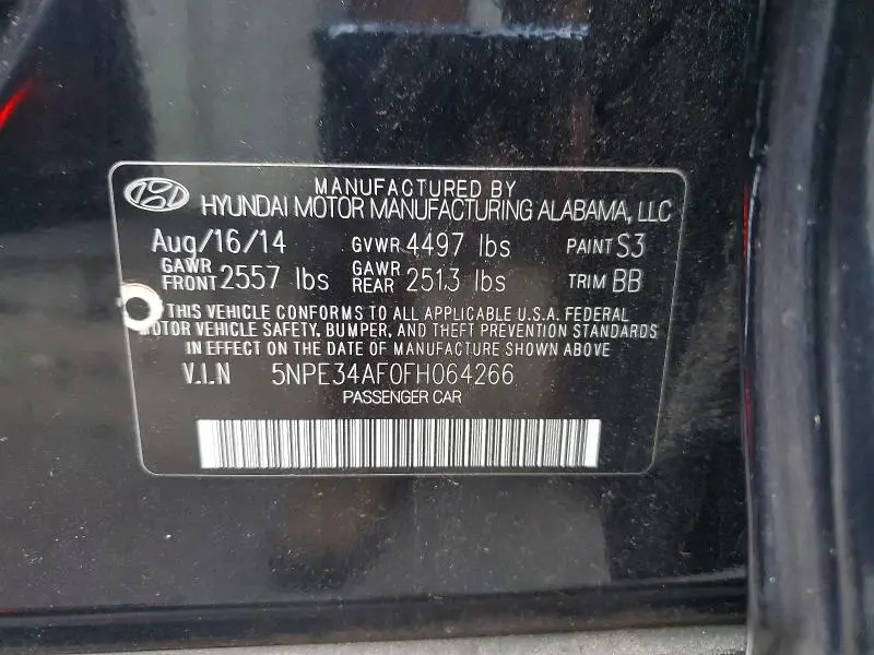 2015 HYUNDAI SONATA LIMITED  