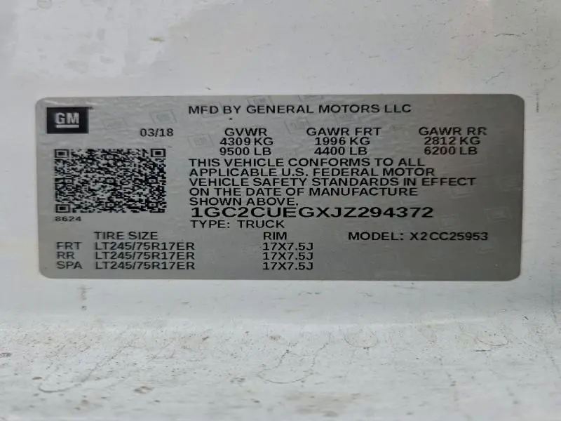 2018 CHEVROLET SILVERADO C2500 HEAVY DUTY  