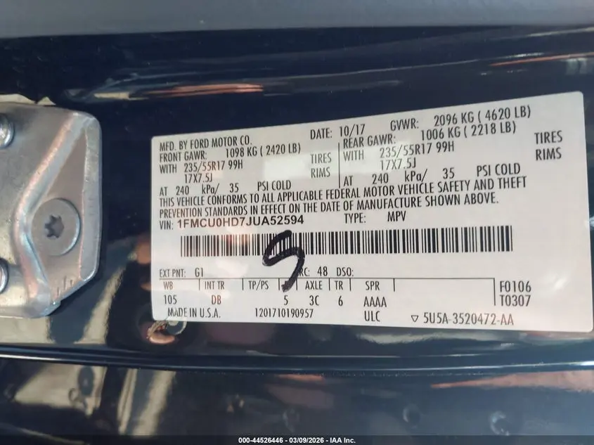 2018 FORD ESCAPE SEL