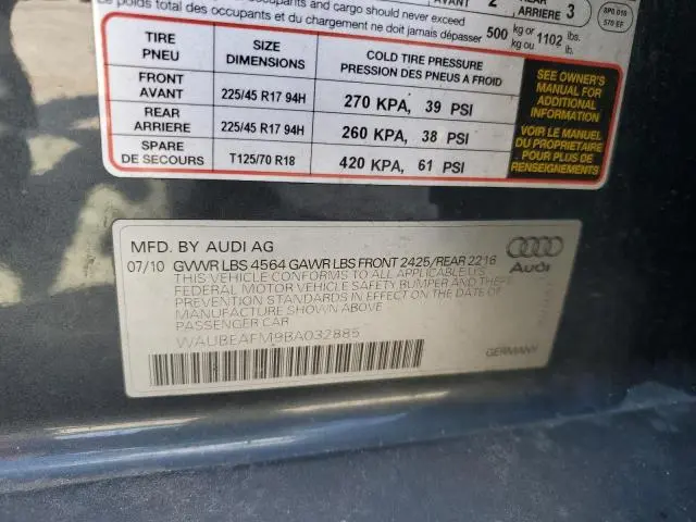 2011 AUDI A3 PREMIUM  