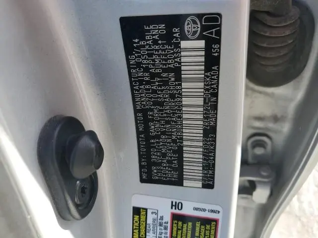 2014 TOYOTA COROLLA L  