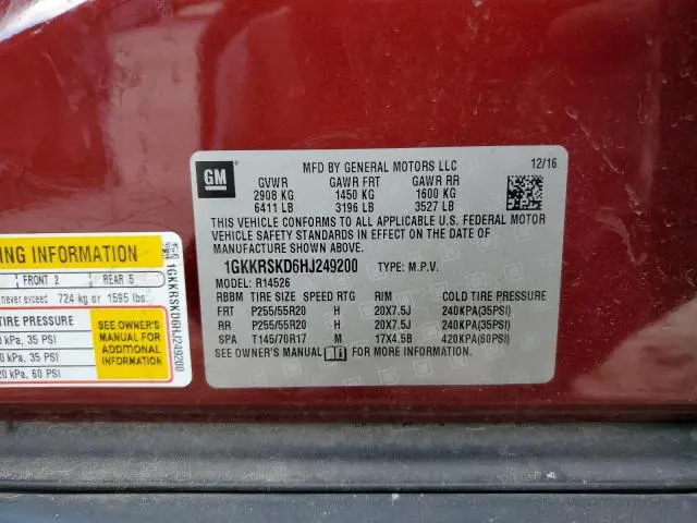 2017 GMC ACADIA LIMITED SLT-2  