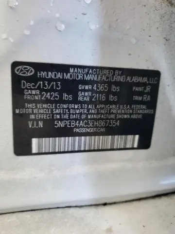 2014 HYUNDAI SONATA GLS  