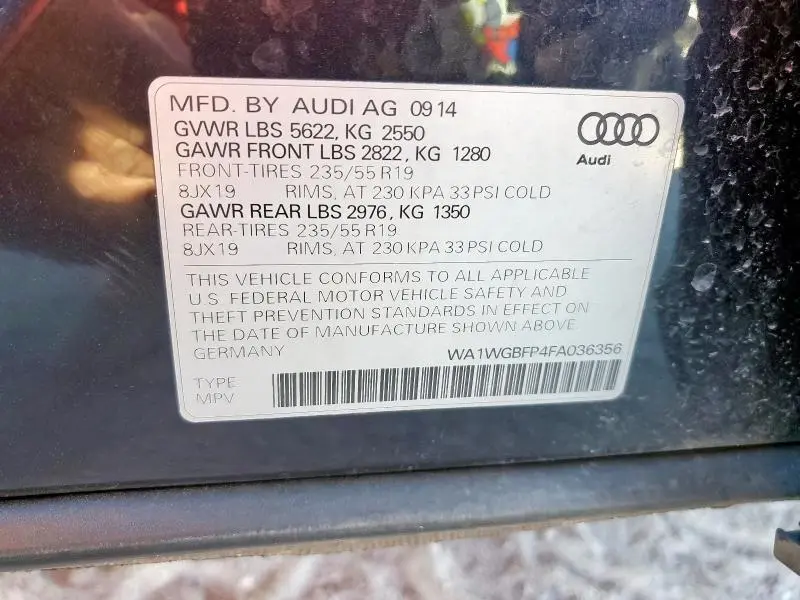 2015 AUDI Q5 PRESTIGE  