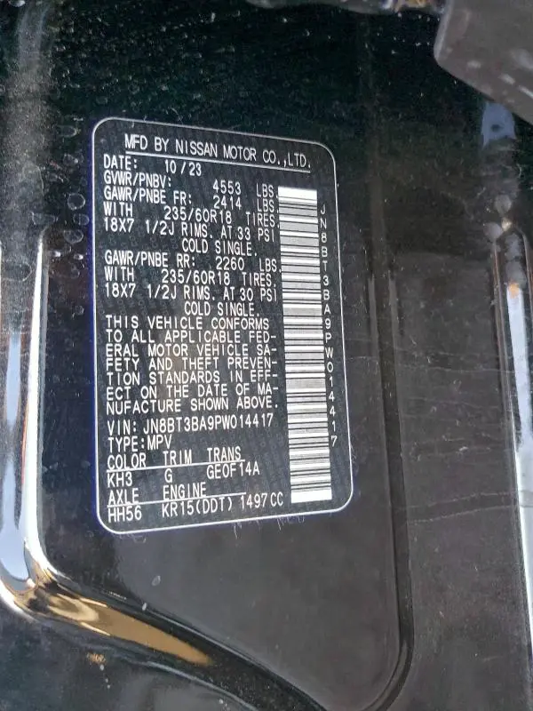 2023 NISSAN ROGUE SV  