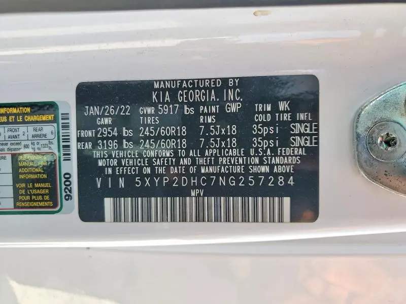 2022 KIA TELLURIDE LX  