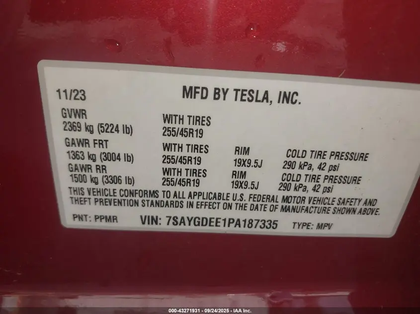 2023 TESLA MODEL Y AWD/LONG RANGE DUAL MOTOR ALL-WHEEL DRIVE