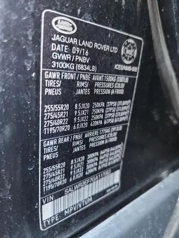 2016 LAND ROVER RANGE ROVER SPORT SC  