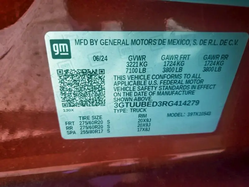 2024 GMC SIERRA K1500 SLE  