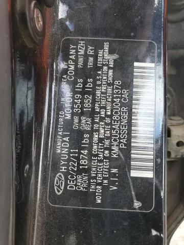 2012 HYUNDAI ACCENT GLS