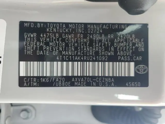 2024 TOYOTA CAMRY LE  