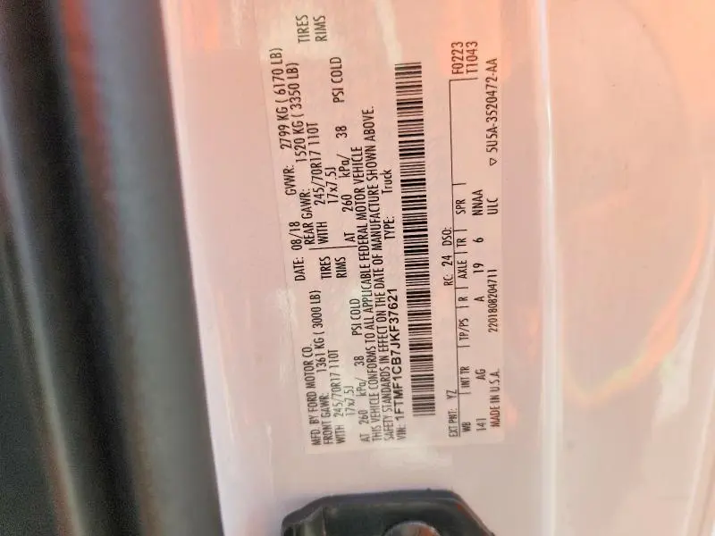 2018 FORD F150   