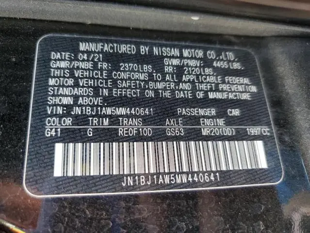 2021 NISSAN ROGUE SPORT S  